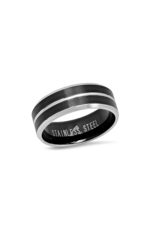 Men's Two-Tone Stainless Steel Band Ring
