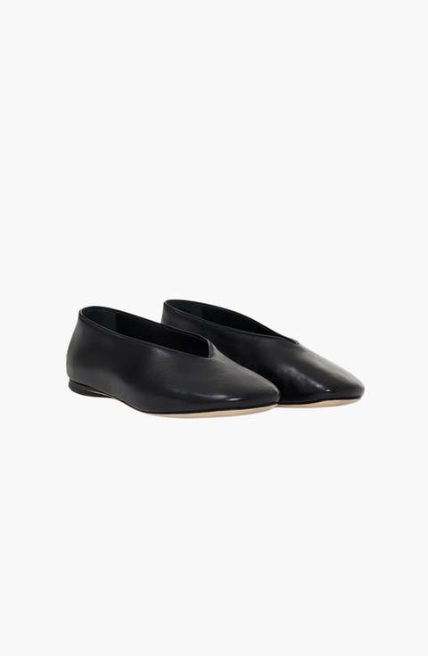 Ana Smooth Leather Flat