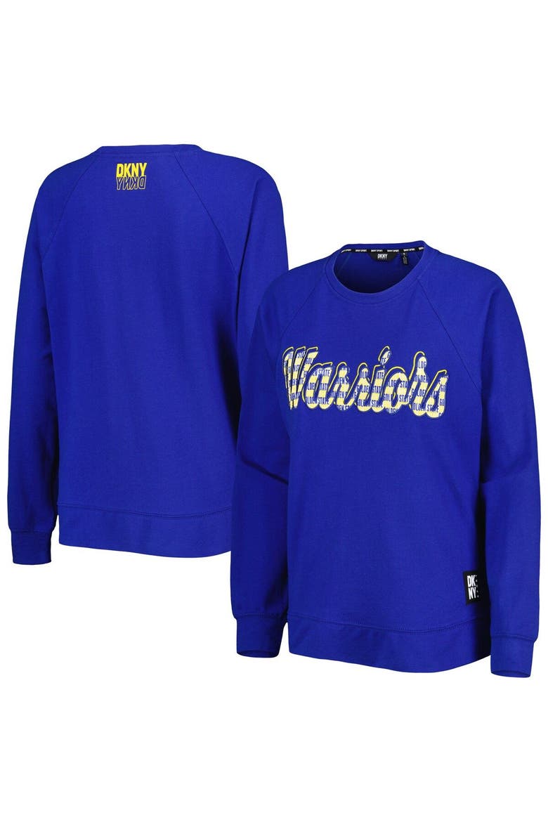 Women's DKNY Sport Royal Golden State Warriors Regina Raglan Pullover Sweatshirt, Alternate, color, Royal