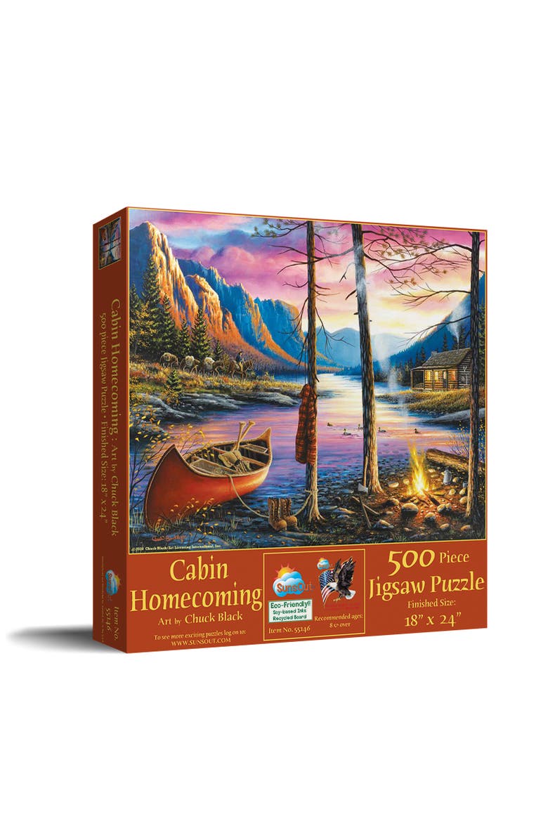 Sunsout Cabin Homecoming 500 piece Jigsaw Puzzle for Adults, Main, color, Multicolor