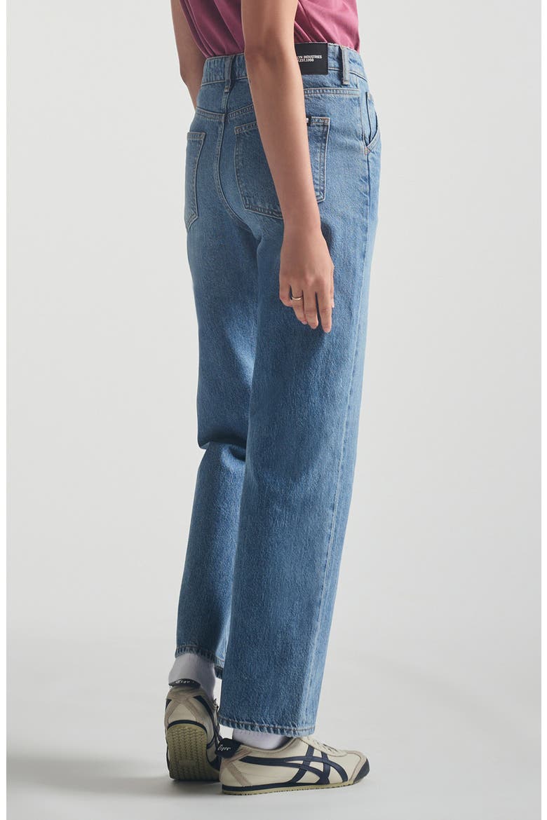 Utility Straight Leg Jeans, Alternate, color, INDIGO BRUSHED DENIM