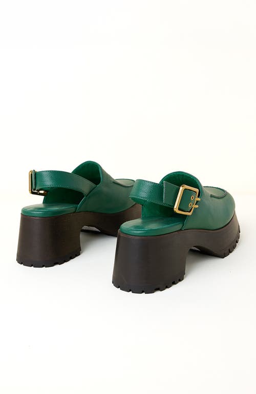 Charlotte Stone Carlos Slingback Platform Clog In Green