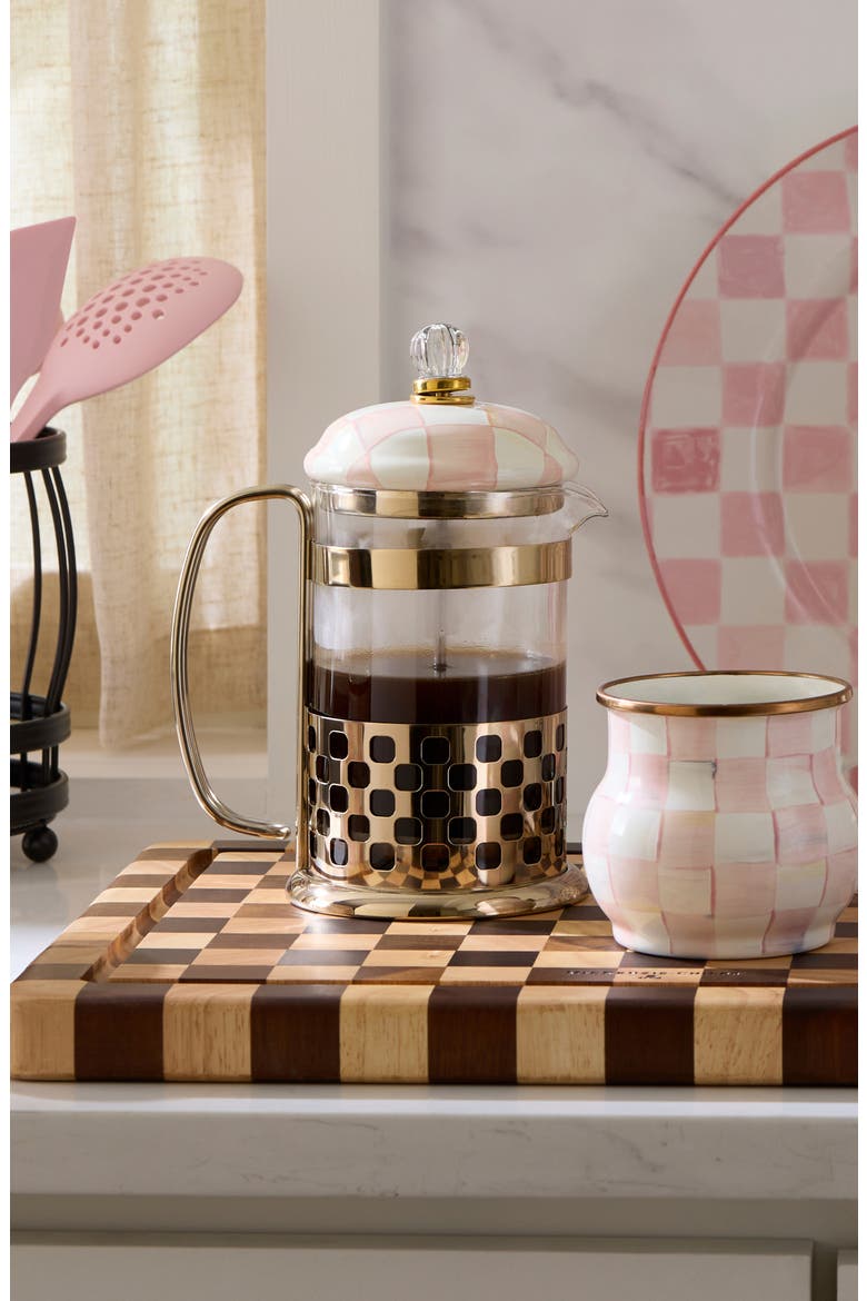 Rosy Check French Press, Alternate, color, ROSY