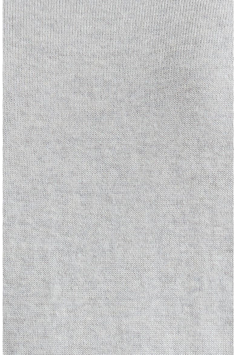 Raglan Sleeve Virgin Wool Sweater, Alternate, color, LIGHT GRAY AND IVORY