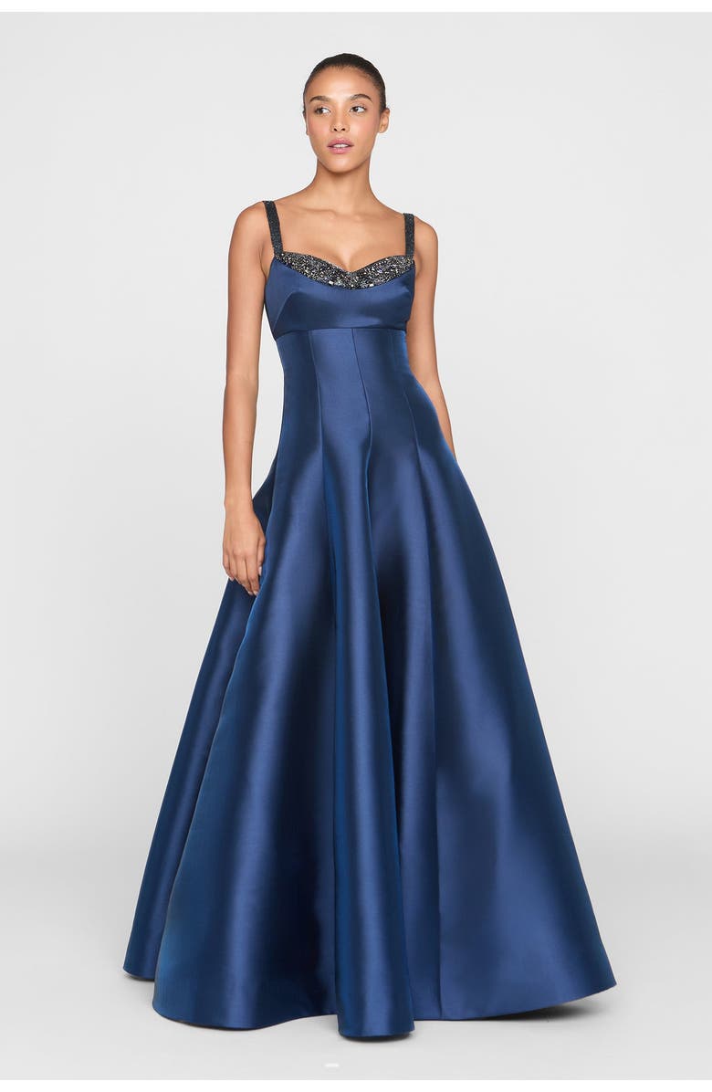 Theia Alba Peek A Boo Gown, Main, color, Nautical Navy