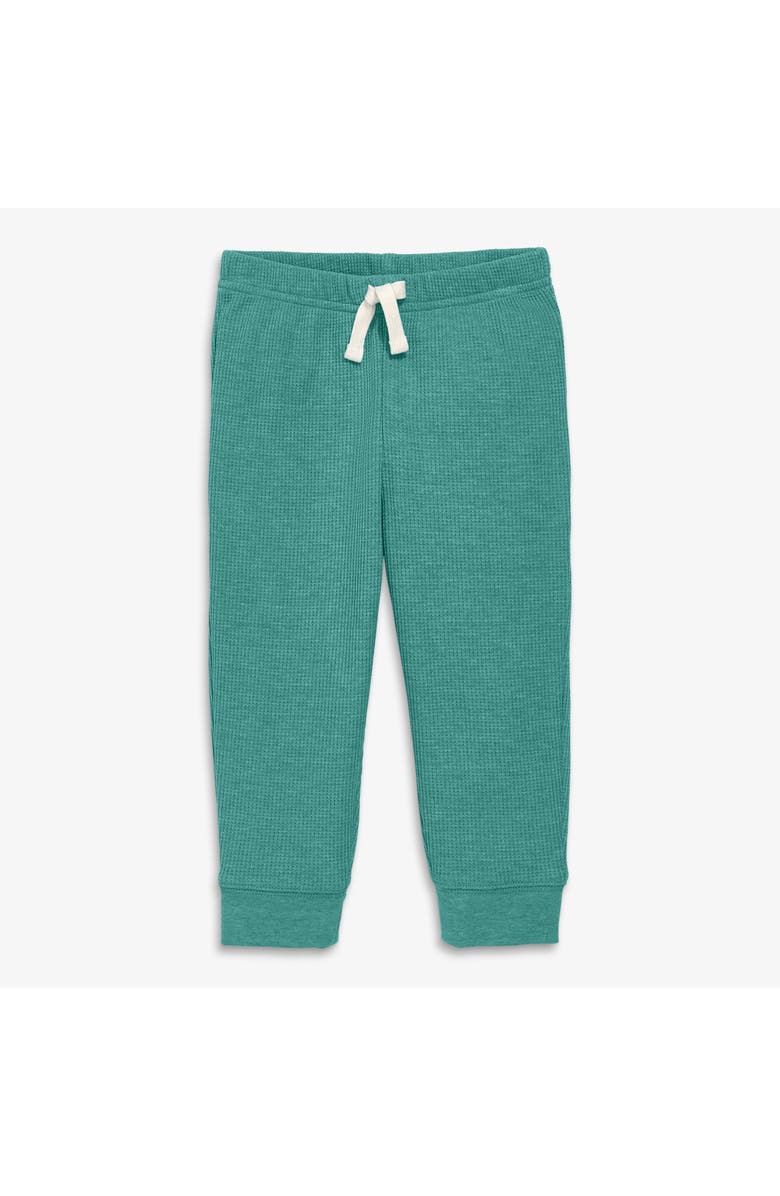 Primary Baby Heathered Waffle Pant, Main, color, Heather Sunwashed Teal