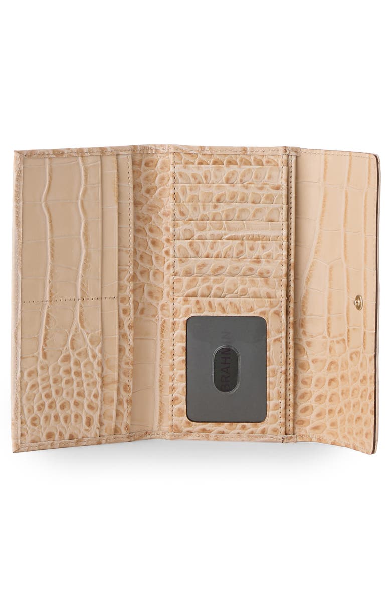 Brahmin Cordelia Croc Embossed Wallet, Alternate, color, Cloud Dancer