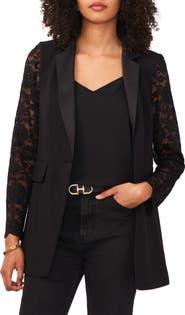 Vince Camuto Lace Sleeve Blazer