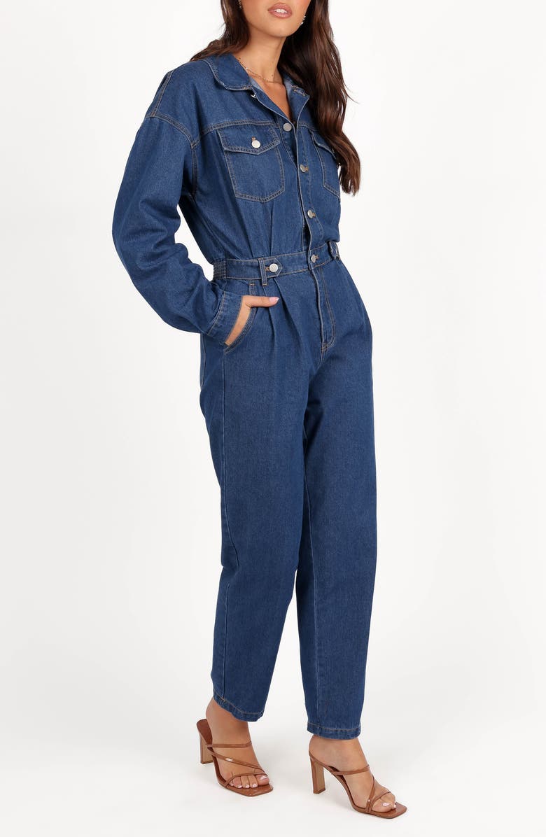 Petal & Pup Rosa Long Sleeve Denim Jumpsuit, Alternate, color,