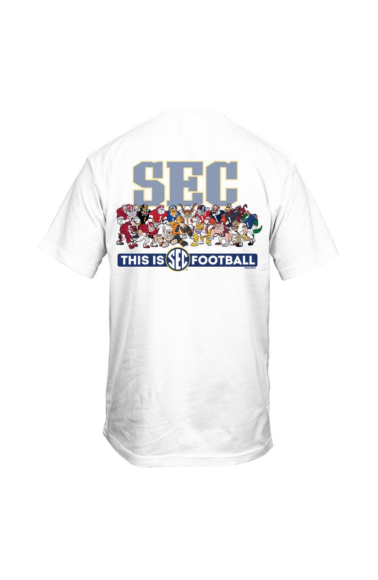NEW WORLD GRAPHICS Men's White SEC Mascots T-Shirt, Alternate, color, 