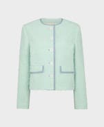 Really Wild Clothing Charlotte Cotton Blend Braided Boucle Jacket