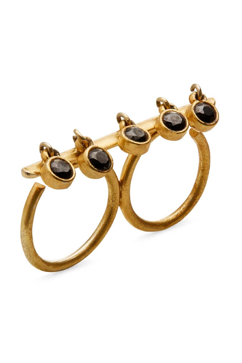 KANDI DOUBLE RING, Main, color, Gold Plated
