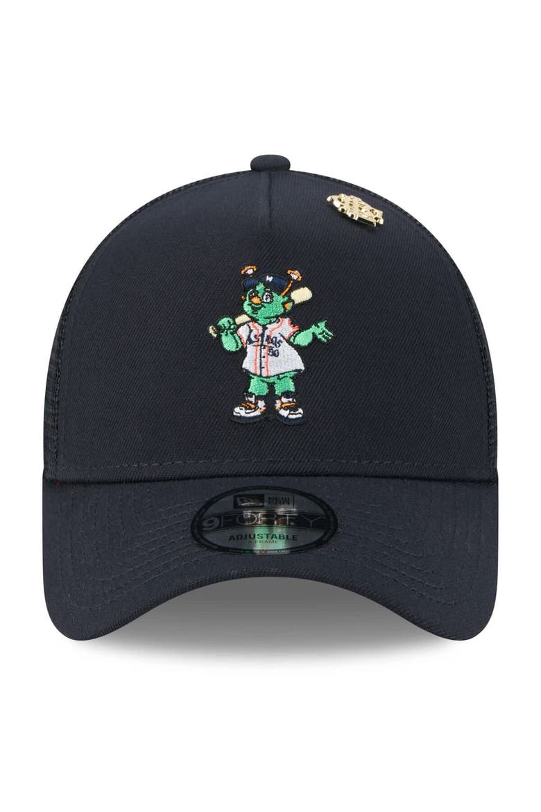 Men's New Era  Navy Houston Astros 2025 Big League Chew A-Frame 9FORTY Adjustable Trucker Hat, Alternate, color, Navy