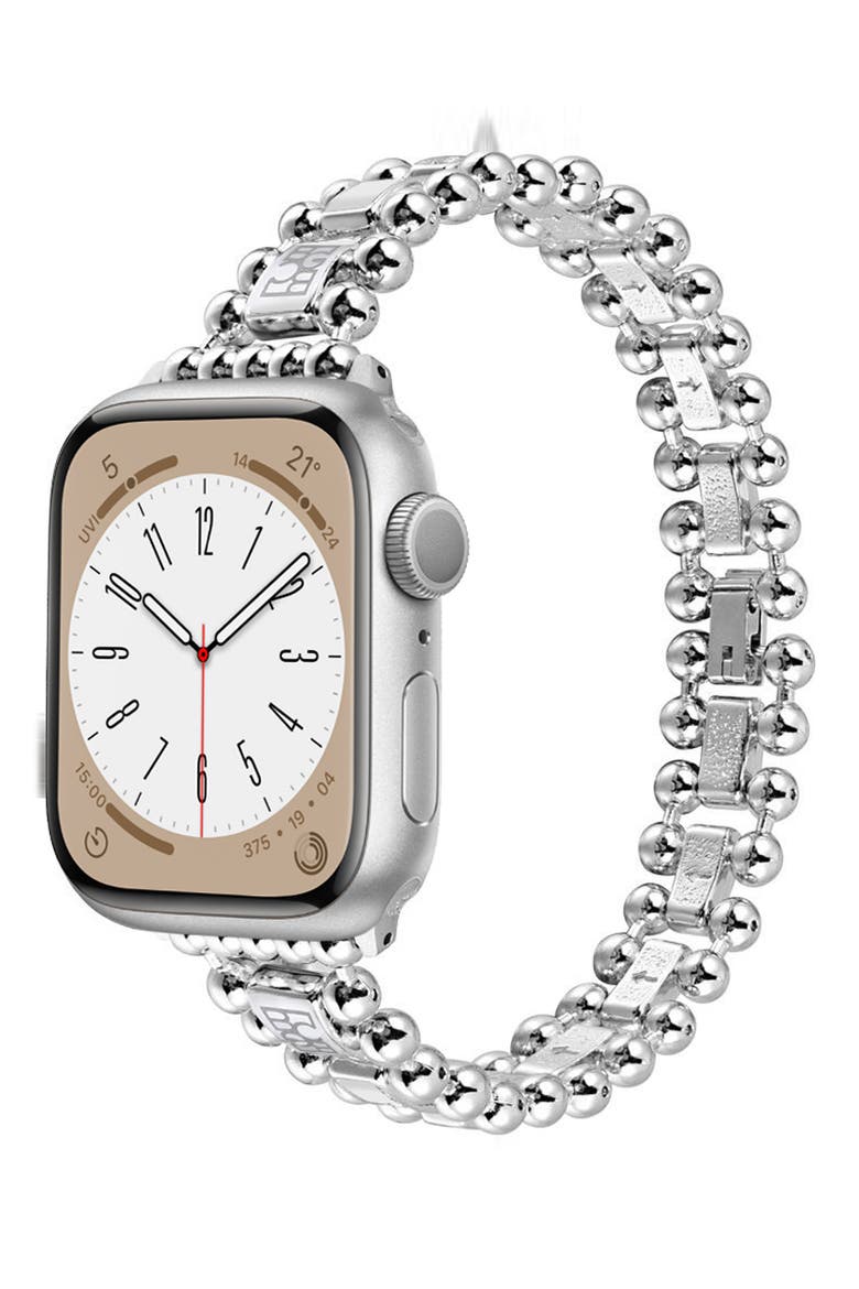 Max Beaded Apple Watch® Watchband, Alternate, color, SILVER
