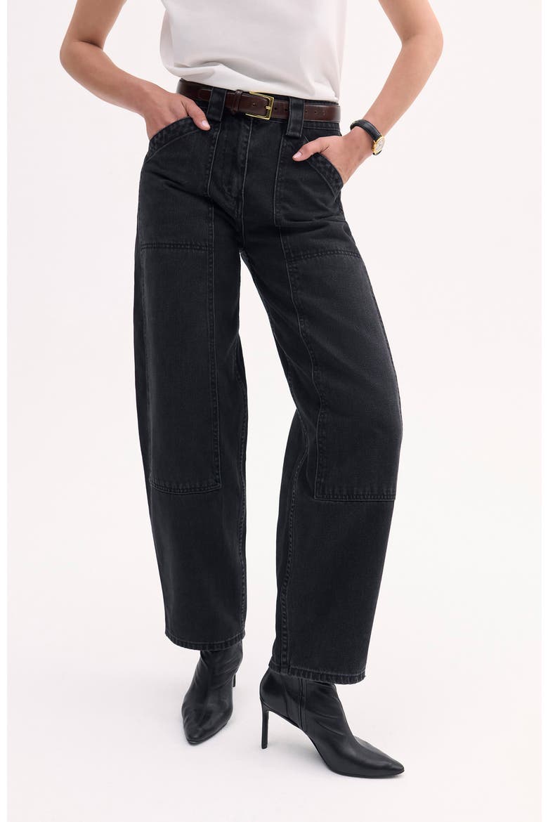 Denim Patch Pocket Pant, Main, color, Black