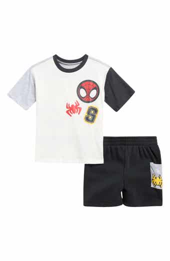 Happy Threads Kids' Spider-Man Graphic T-Shirt & Shorts Set