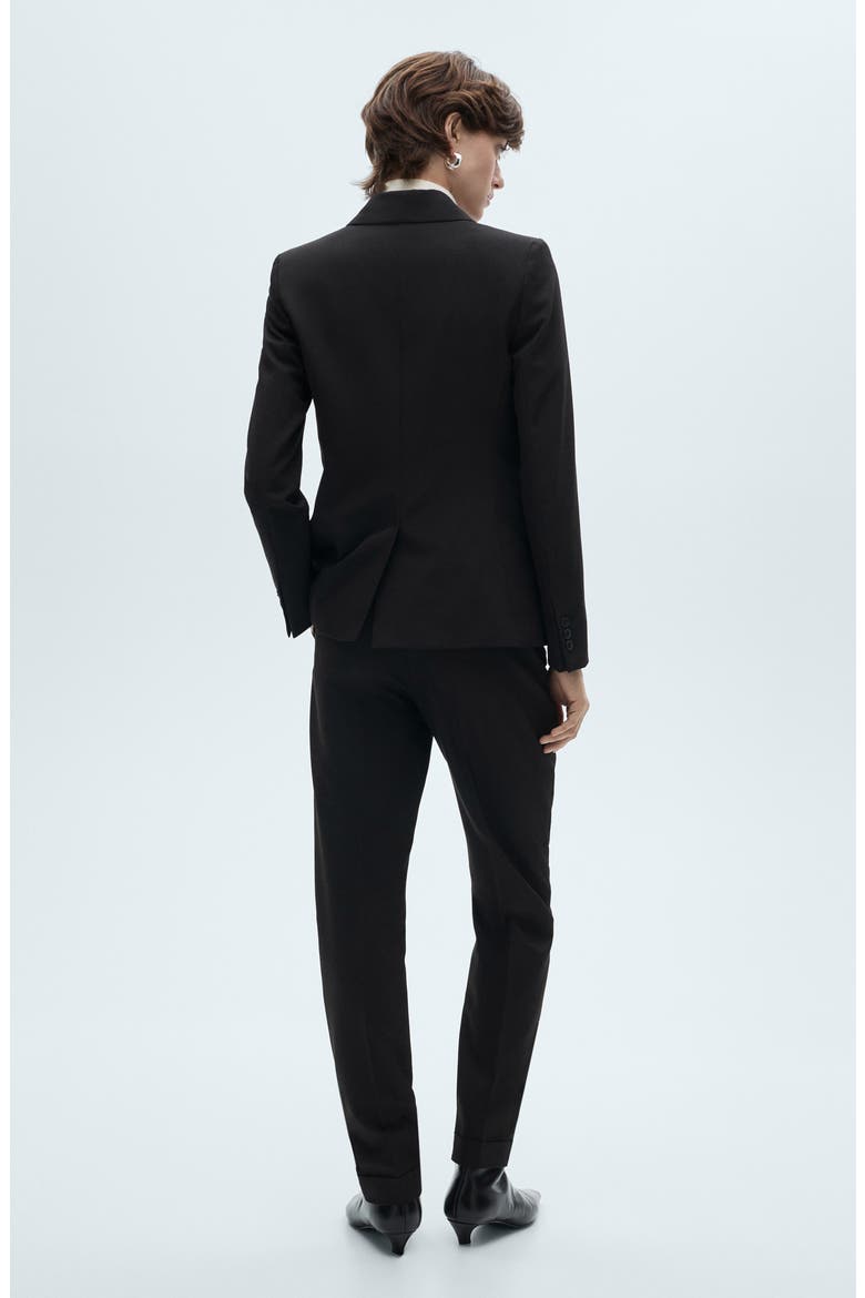 Fitted Suit Jacket, Alternate, color, BLACK