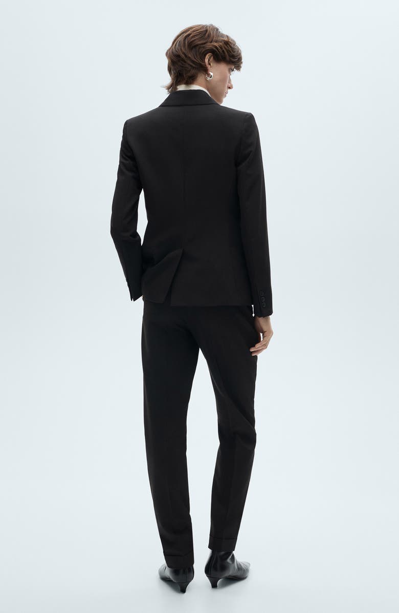 MANGO Fitted Suit Jacket, Alternate, color, Black