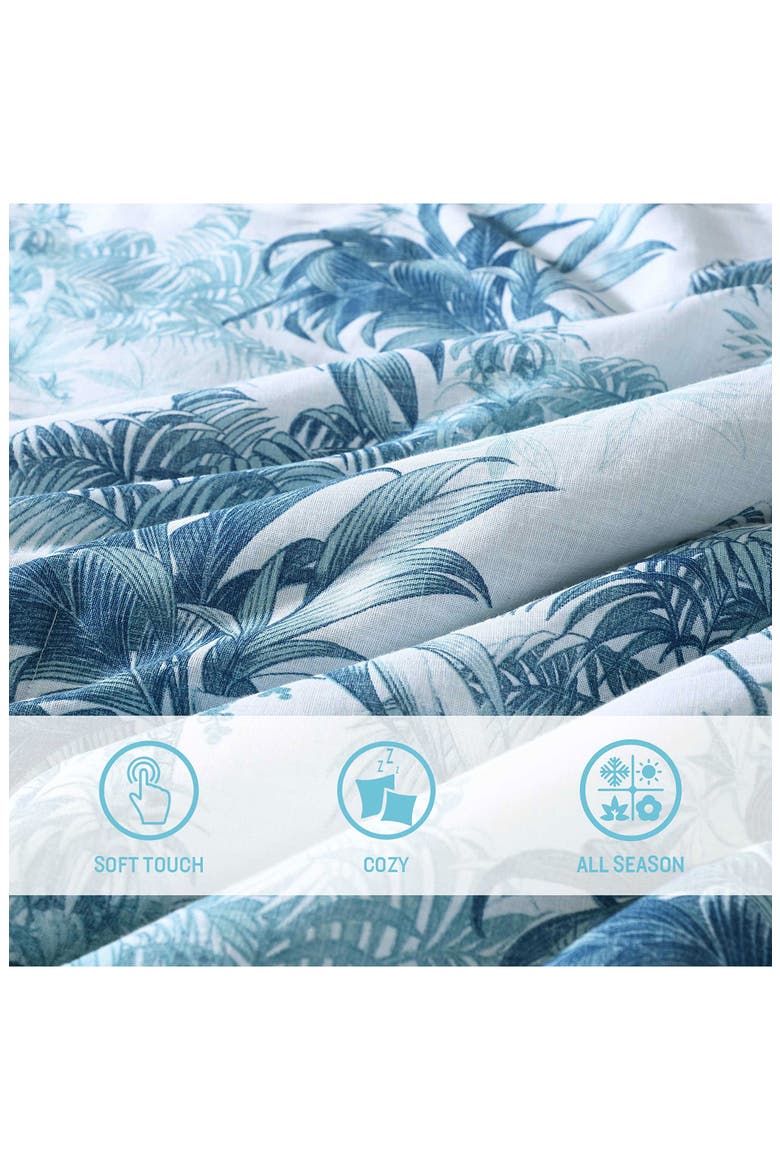 Legacy Palms Comforter & Pillow Shams Set, Alternate, color, BLUE