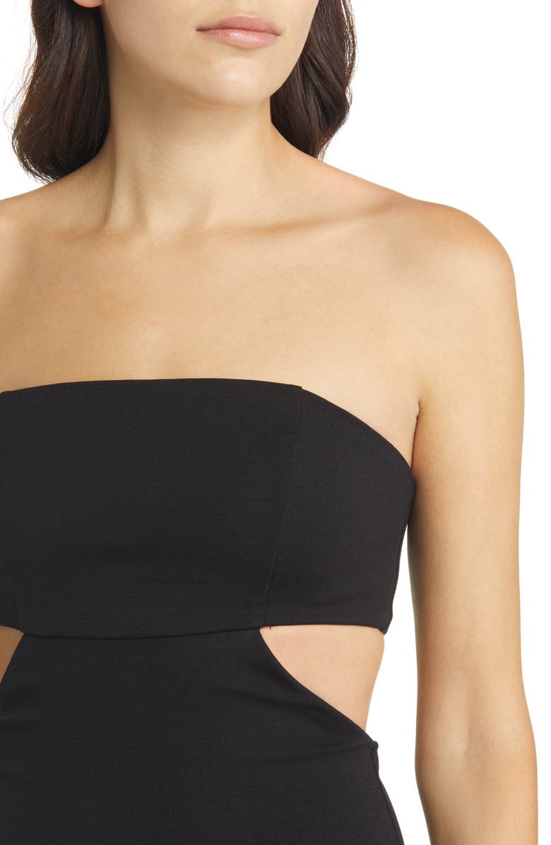 Socialite Cutout Strapless Body-Con Dress, Alternate, color, 