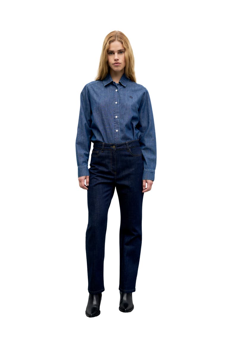 Iza Mid Rise Straight Cut Jeans, Alternate, color, Jeans