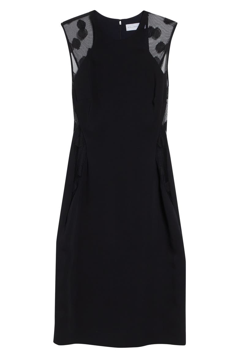 Miracle Polka Dots Sleeveless Sheath Dress, Alternate, color, BLACK