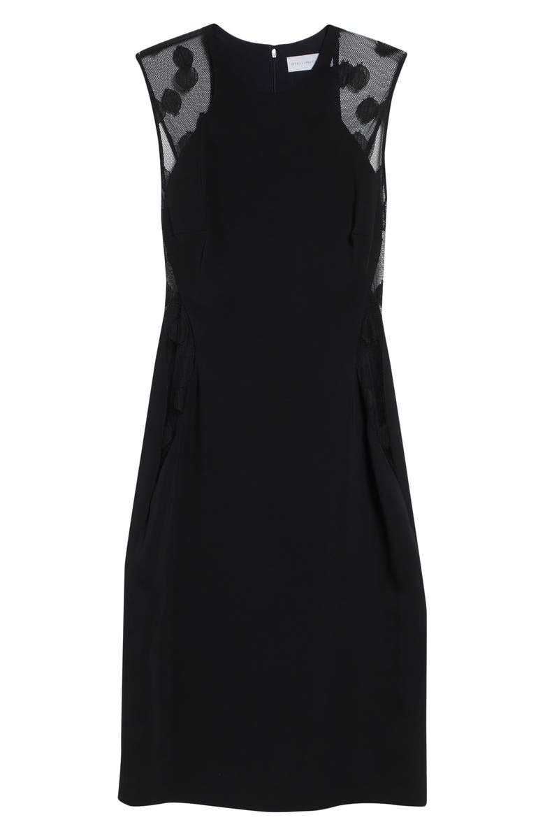 Stella McCartney Miracle Polka Dots Sleeveless Sheath Dress, Alternate, color, Black