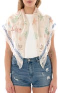 MARCUS ADLER Seashell Print Square Scarf