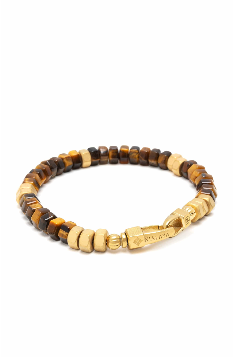 Nialaya Hexagon Beaded Bracelet, Alternate, color,