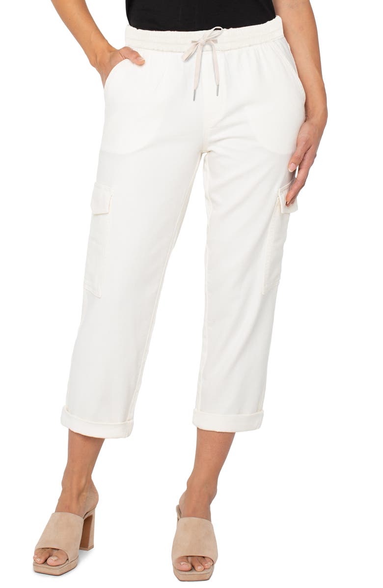 Liverpool Los Angeles Rascal Pull-On Crop Straight Leg Cargo Pants, Main, color, 