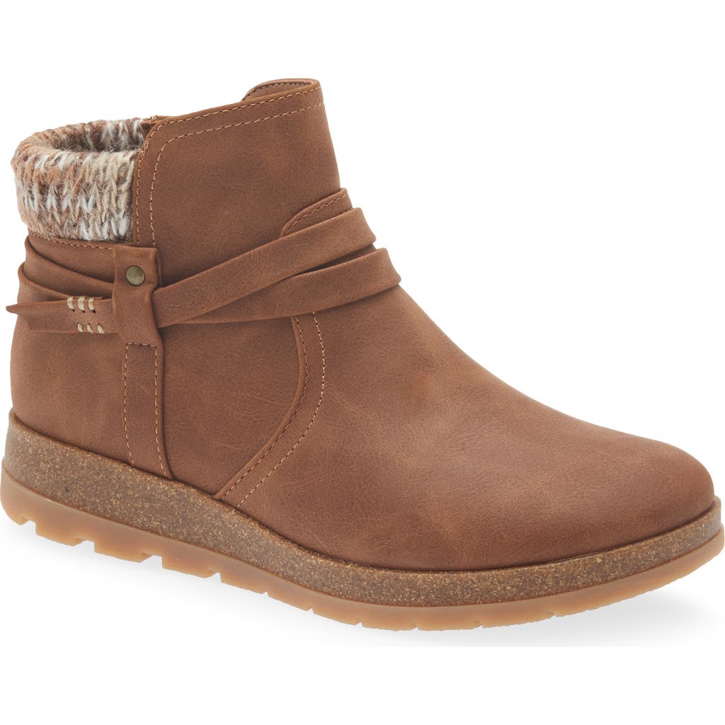 Eurosoft Lilith Faux Leather Bootie In Whiskey/ Dark Brown