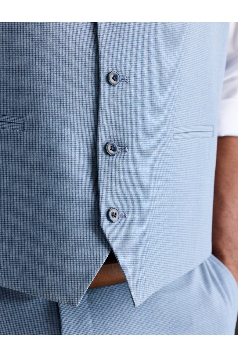 Big & Tall Micro Check Vest, Alternate, color, BLUE