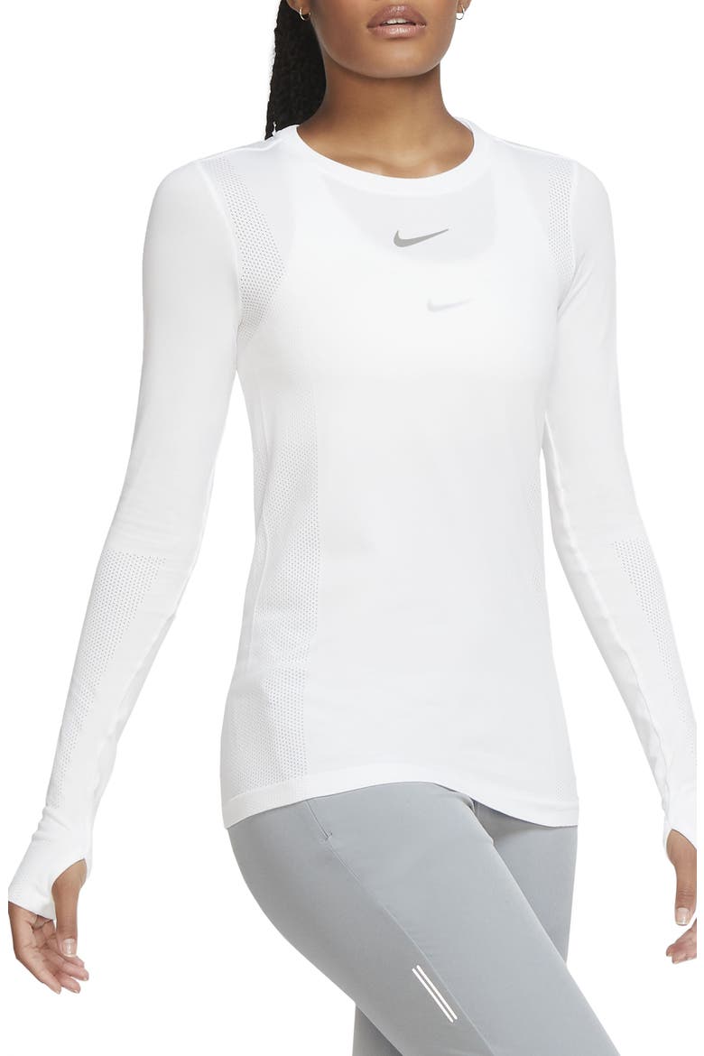 Infinite Dri-FIT Long Sleeve Top, Main, color, WHITE
