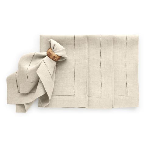Linen Dinner Napkins - Sonoma Hemstitch, 20" x 20" Inch