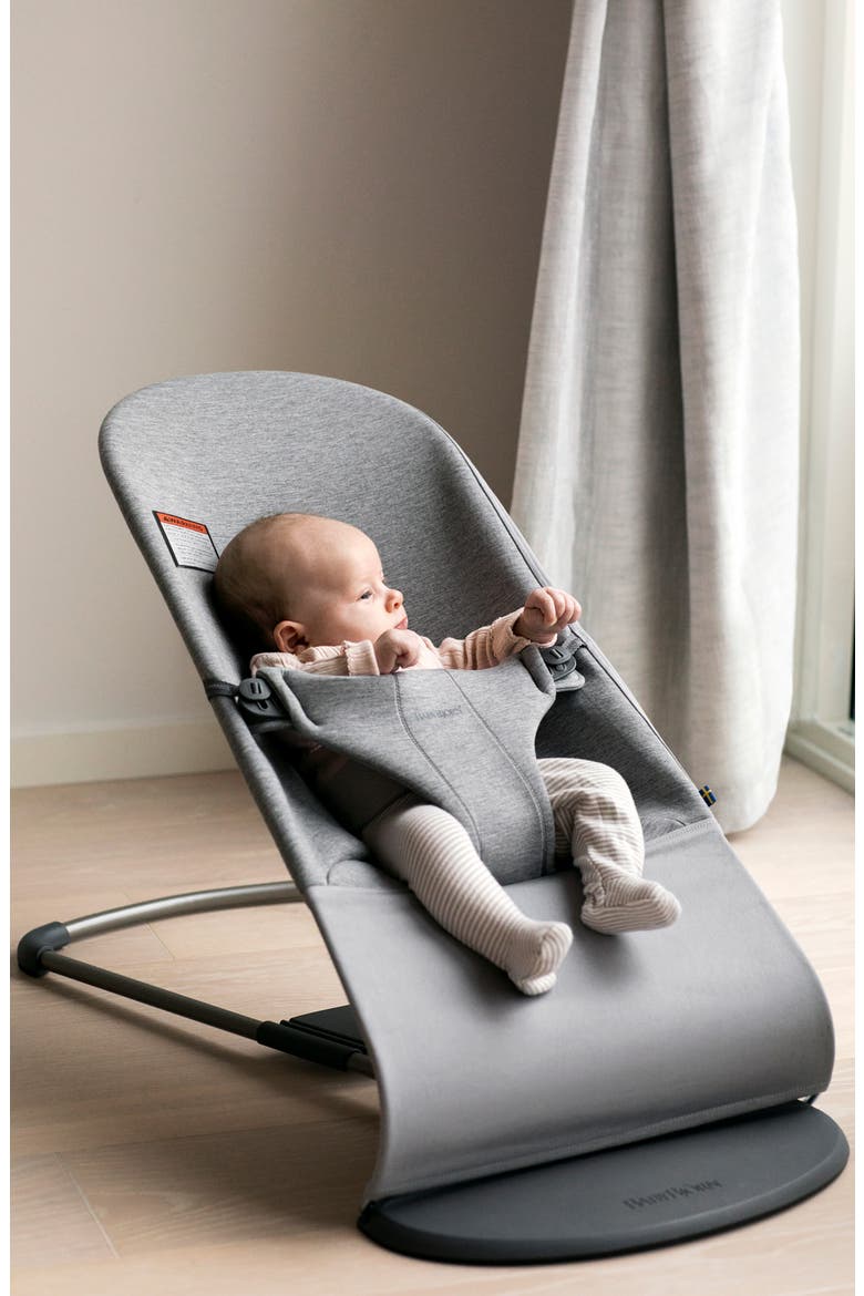 Bouncer Bliss Convertible Jersey Baby Bouncer, Alternate, color, LIGHT GREY