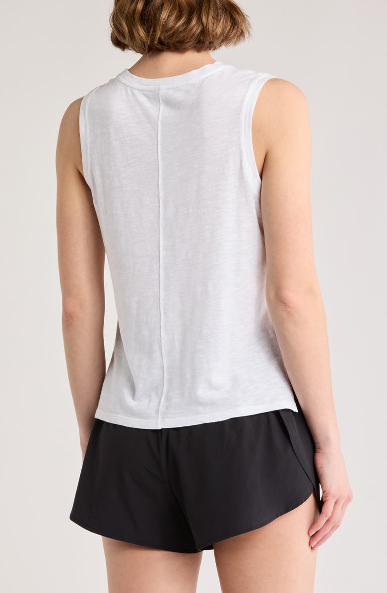 Z by Zella Easy Day Slub Tank, Alternate, color, White