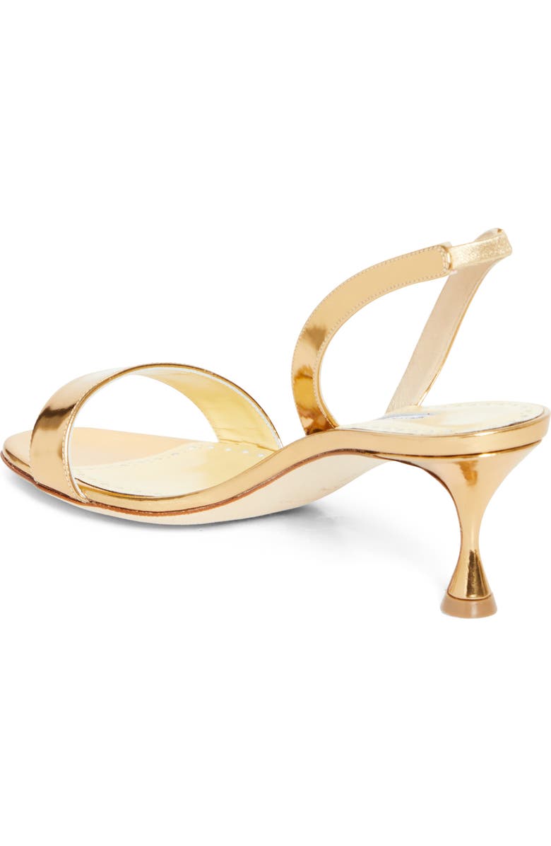 Manolo Blahnik Cupisanpla Metallic Slingback Sandal, Alternate, color, Gold 7102