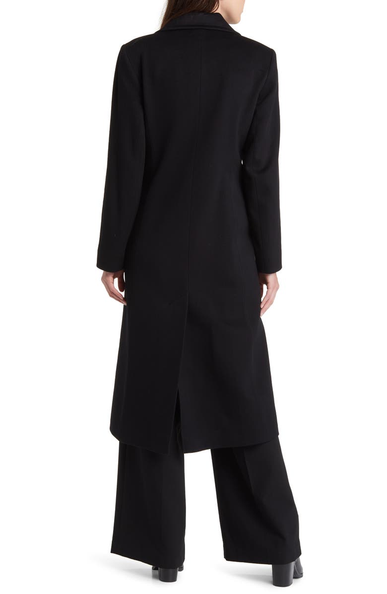 Fleurette Holland Longline Wool Coat, Alternate, color, Black