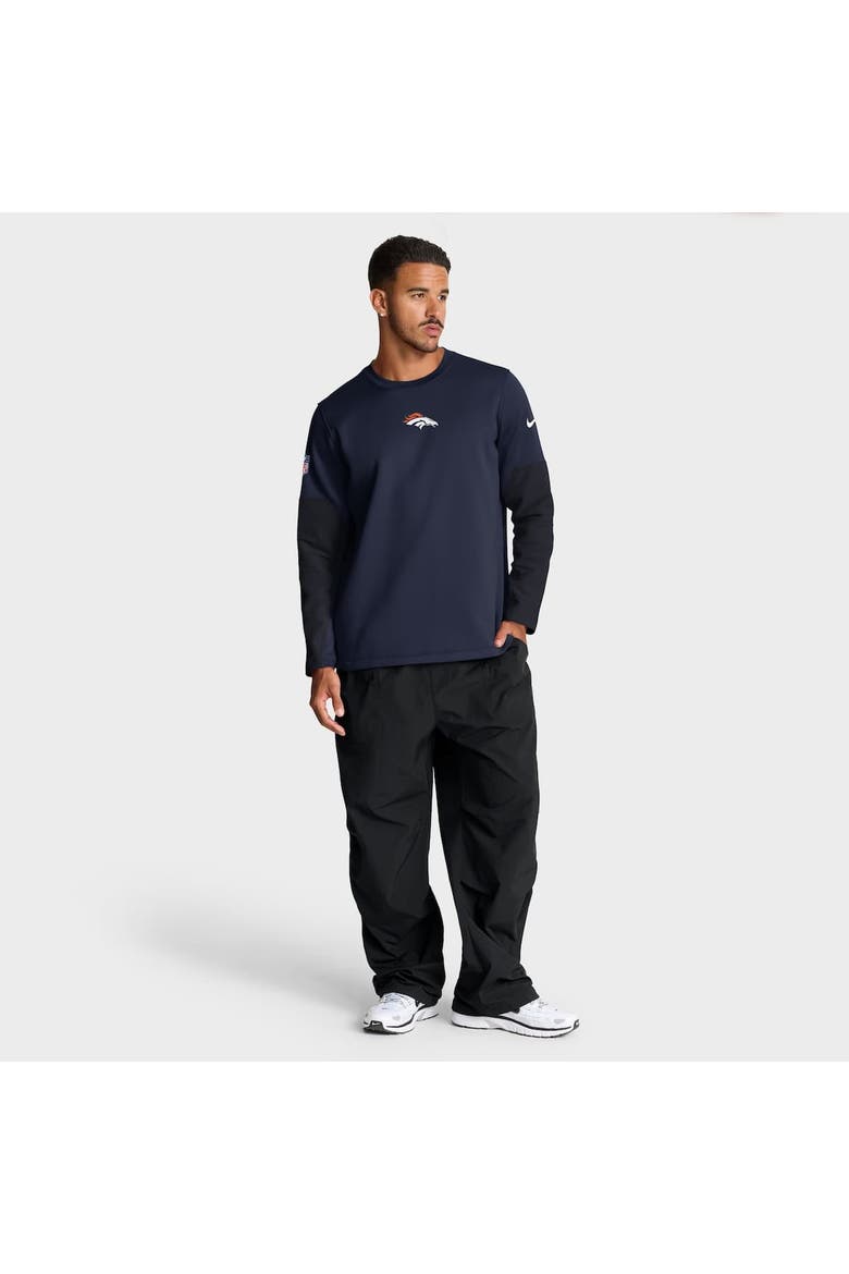 Men's Nike Navy Denver Broncos Sideline Scripted to Win Performance Long Sleeve T-Shirt, Alternate, color, Navy
