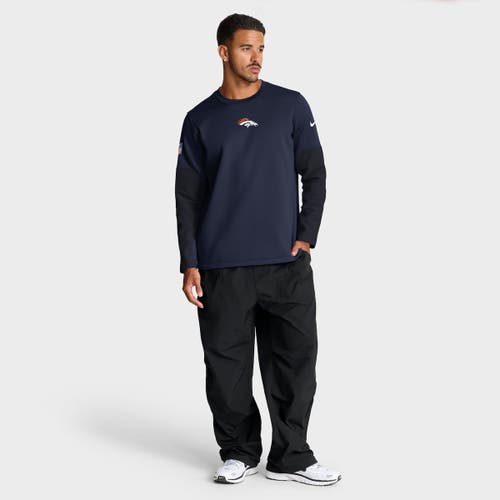 Nike Navy Denver Broncos Sideline Scripted To Win Performance Long Sleeve T-shirt In Blue