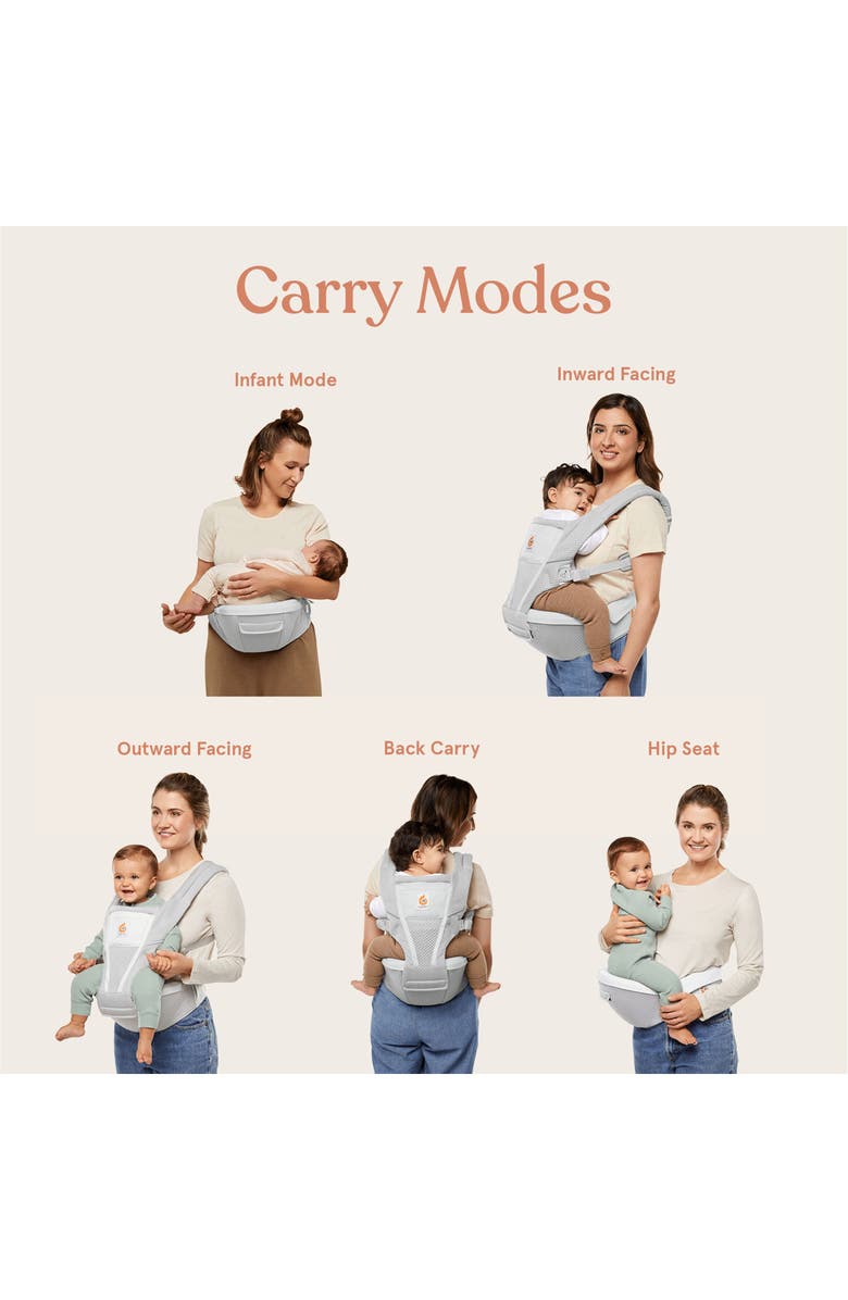 ERGObaby Alta Hip Seat Baby Carrier, Alternate, color, Onyx Black