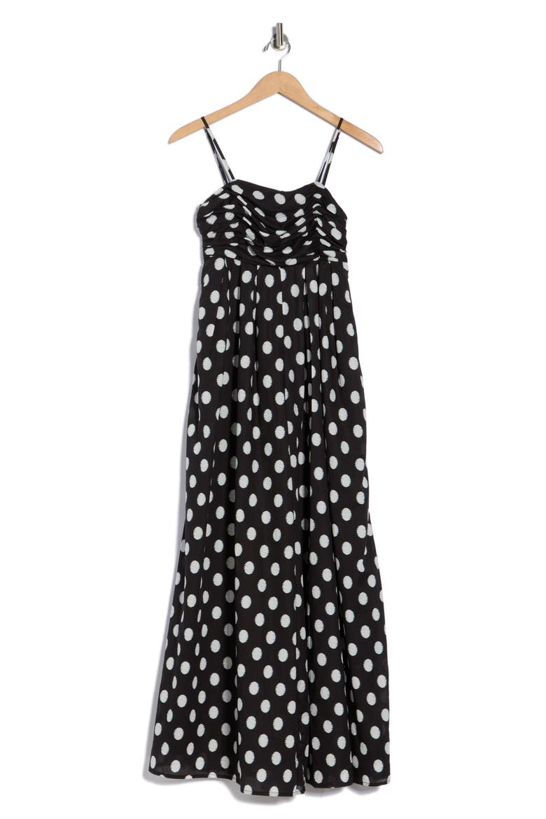 Ottie Polka Dot Wide Leg Jumpsuit, Alternate, color, BLACK