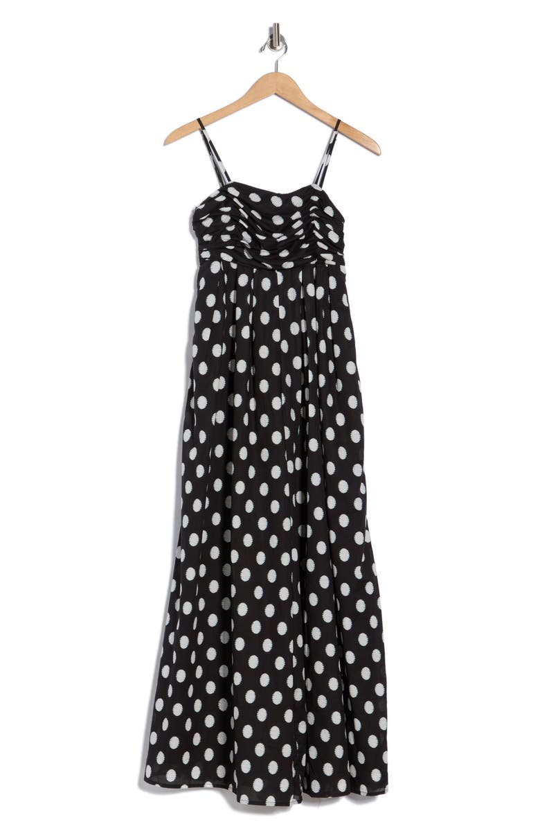 Hutch Ottie Polka Dot Wide Leg Jumpsuit, Alternate, color, Black