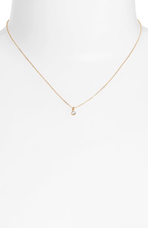 Set & Stones Birthstone Charm Pendant Necklace In Gold