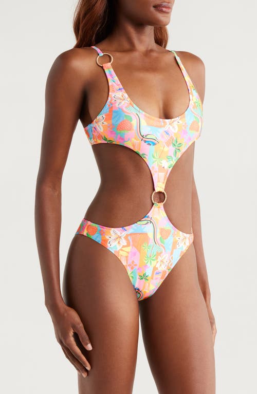 Kulani Kinis Retro Ring Cutout One-piece Swimsuit In Havana Haven