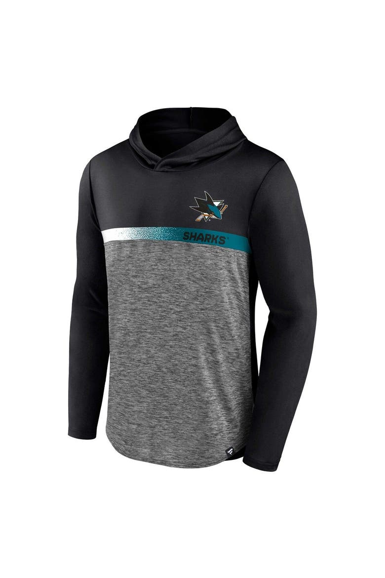 Men's Fanatics Branded Black San Jose Sharks Podium Defender Pullover Hoodie, Alternate, color, Black