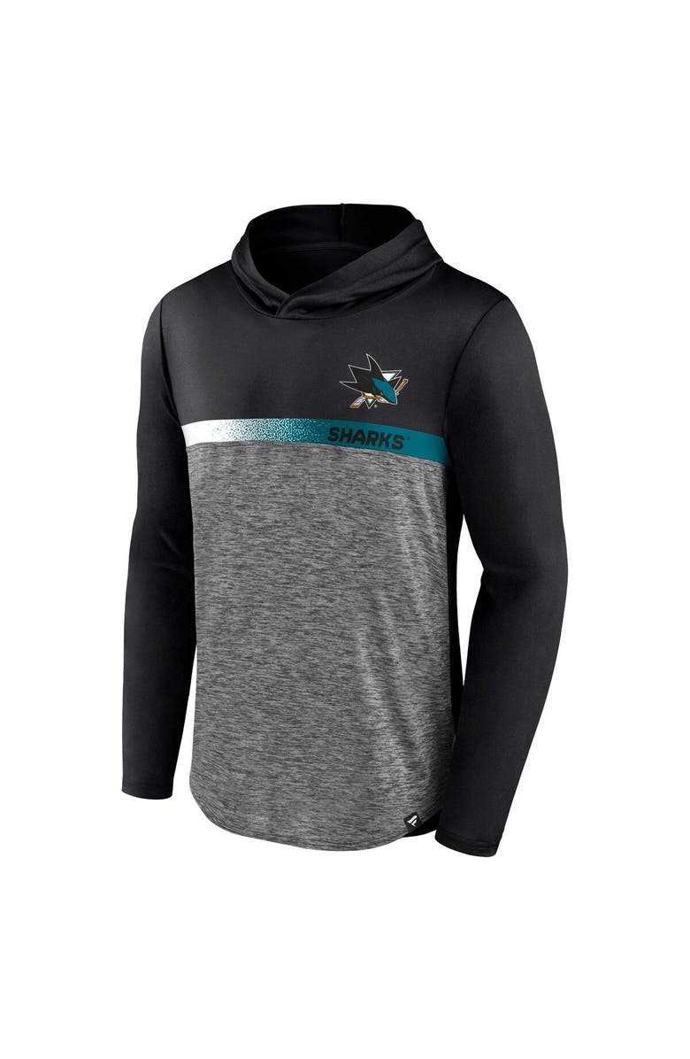 FANATICS Men's Fanatics Branded Black San Jose Sharks Podium Defender Pullover Hoodie, Alternate, color, 
