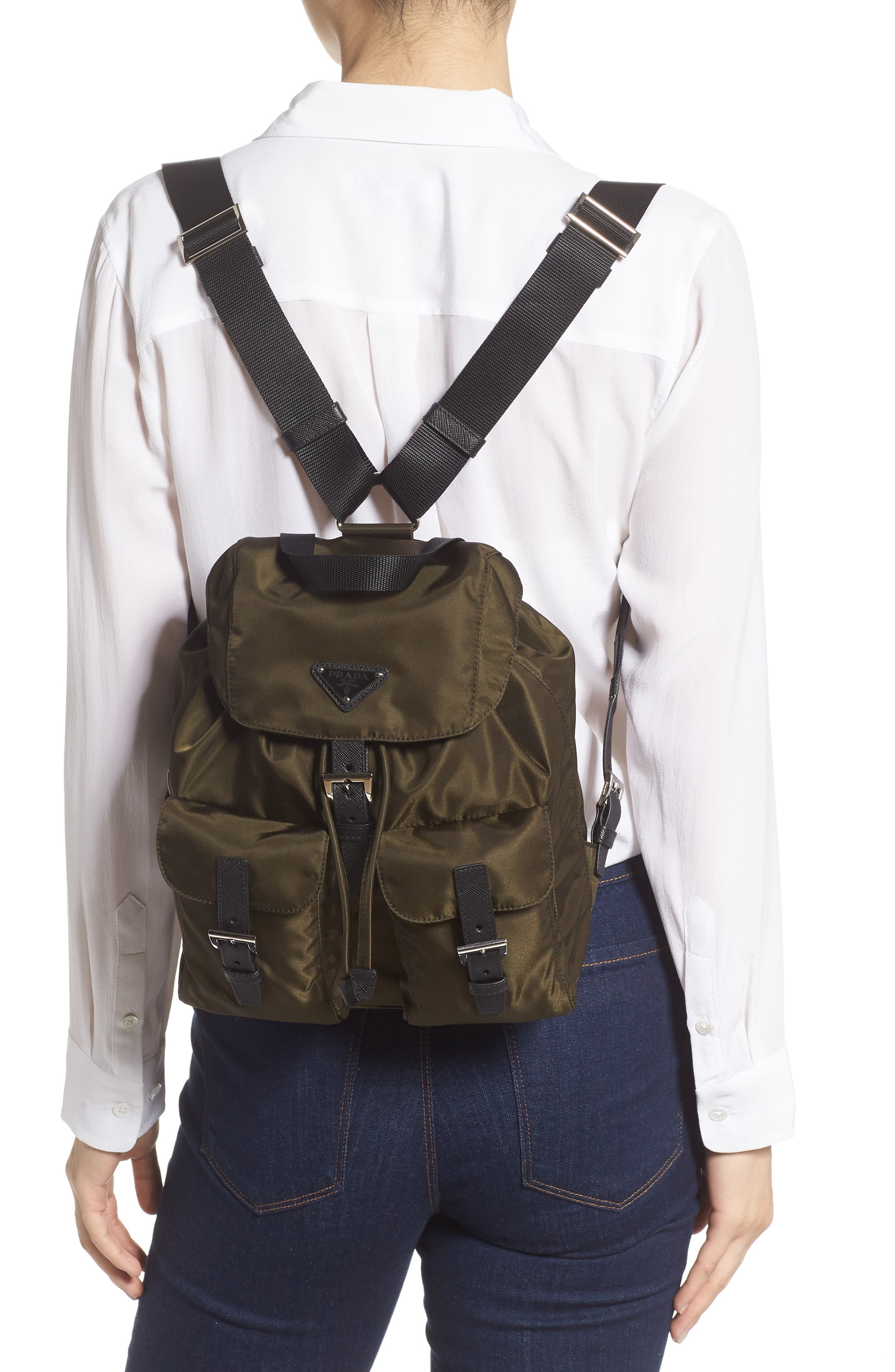 Medium Nylon Backpack, Alternate, color, MIMETICO