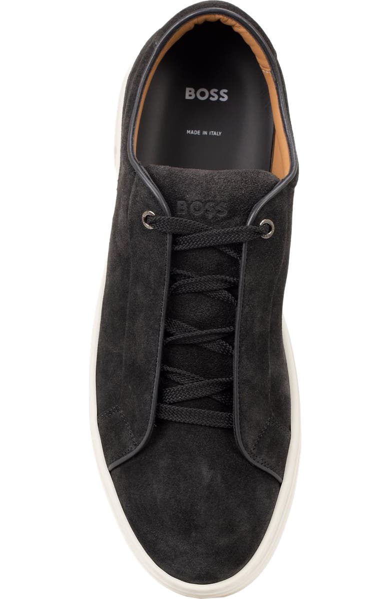 BOSS Gary Suede Sneaker, Alternate, color, Dark Grey