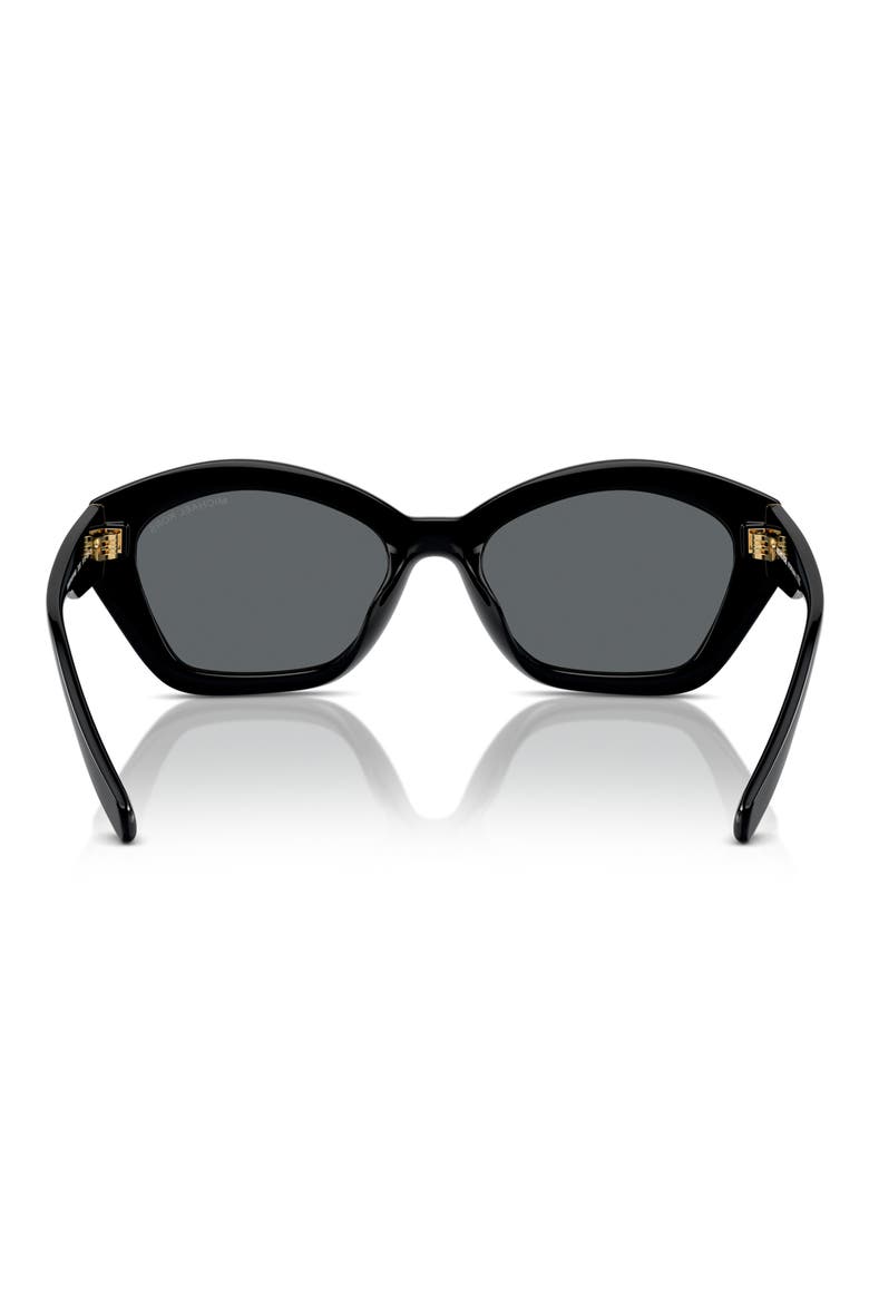 Bel Air 54mm Geometric Sunglasses, Alternate, color, BLACK